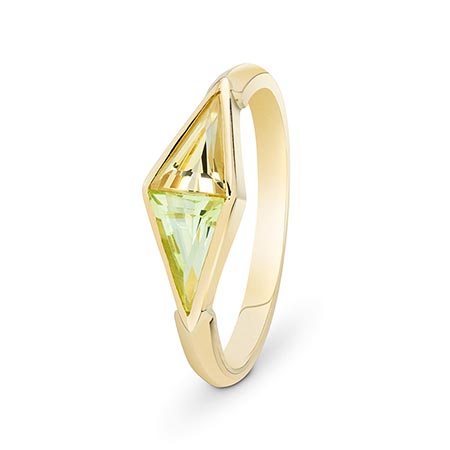 Peridot and Citrine ring