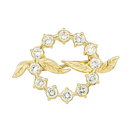 Prince of Peace diamond and gold brooch